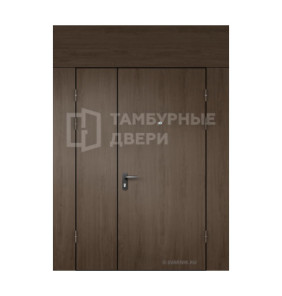 Дверь в тамбур глухая с фрамугой ламинат ТД-218